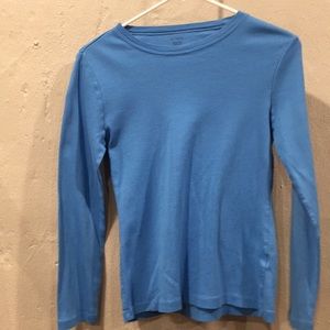 blue fitted long sleeve